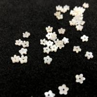Prirodni Slatkovodni Shell perle, Cvijet, ručno izrađen, možete DIY, bijel, 4.50mm, Prodano By PC