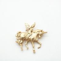 Tibetan Style Brooches, Fairy, gold color plated, for woman, nickel, lead & cadmium free, 50x30mm, 10PCs/Lot, Sold By Lot