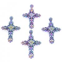 Zinc Alloy Jewelry Necklace plated cross chain & Unisex multi-colored Length 50 cm Sold By PC
