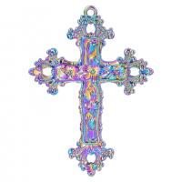 Zinc Alloy Jewelry Necklace plated cross chain & for man multi-colored Length 50 cm Sold By PC