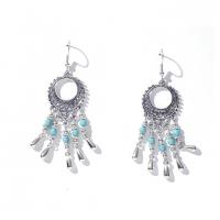 Fashion Fringe Earrings Zinc Alloy with Seedbead fashion jewelry & for woman multi-colored Sold By Pair