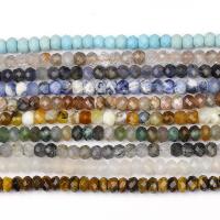 Grânulos de gemstone jóias, Pedra natural, DIY & facetada, Mais cores pare escolha, 3x4mm, vendido para Aprox 14.96 inchaltura Strand