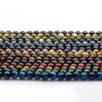 Tiger Eye Beads, Runde, du kan DIY, flere farver til valg, 8mm, Ca. 48pc'er/Strand, Solgt af Strand