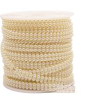 Koralik Garland Strand, Tworzywa ABS perła, ze Szpulka plastikowa, DIY, dostępnych więcej kolorów, około 9m/szpula, sprzedane przez szpula