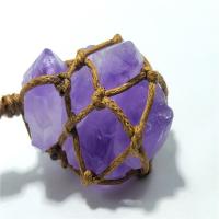 Amethyst Pendant purple 25-35mm Sold By PC