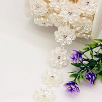 Beaded Garland Trim & Strand ABS Plastic Pearl with plastic spool & Rhinestone DIY Approx 4. Sold By Spool