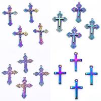 Zinc Alloy Cross Pendants colorful plated Unisex nickel lead & cadmium free Sold By PC