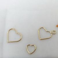Oro-llenado Anilla, Corazón, 14K lleno de oro, Bricolaje & diferentes estilos para la opción, dorado, libre de níquel, plomo & cadmio, Vendido por UD