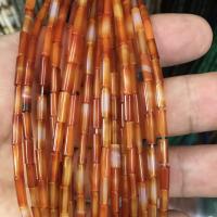 Natural Red Agate Beads, Column, DIY, red, Sold Per Approx 38 cm Strand
