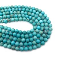 Perline in turchese, turchese naturale, Cerchio, DIY & formato differente per scelta, blu, Venduto per Appross. 14.96 pollice filo