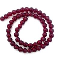 Naturelles perles grenats, cristal, Rond, DIY & normes différentes pour le choix, Grenat, Vendu par Environ 14.96 pouce brin