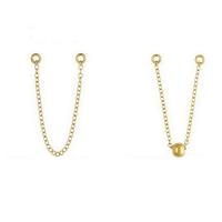 Gold Filled Ear Chain 14K gold-filled DIY golden nickel lead & cadmium free 50mm Sold By PC