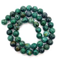 Χάντρες Turquoise, Αφρικανικό τυρκουάζ, Γύρος, DIY & διαφορετικό μέγεθος για την επιλογή, πράσινος, Sold Per Περίπου 14.96 inch Strand