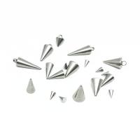 Stainless Steel Pendants 304 Stainless Steel Conical machine polished fashion jewelry & DIY & Unisex original color Sold By Bag