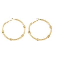 Iron Hoop Earring fashion jewelry & for woman golden nickel lead & cadmium free Sold By Pair