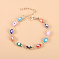 Zinc Alloy Bracelet with Lampwork zinc alloy lobster clasp plated anti-fatigue & for woman Length 21 cm Sold By PC