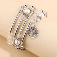 Zinc Alloy Bangle with pearl fashion jewelry & Unisex original color Sold By PC