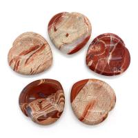 Jasper Brecciated Thumb Worry Stone Heart Massage mixed colors Sold By PC