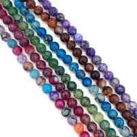Prirodni Dragon vene ahat perle, Dragon vene Agate, Krug, možete DIY & različite veličine za izbor, više boja za izbor, Prodano Per Približno 14.96 inčni Strand