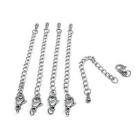 Stainless Steel Extender Chain 304 Stainless Steel Stick machine polished & DIY original color Sold By Bag