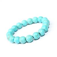 Fashion Turquoise Bracelets fashion jewelry & Unisex & radiation protection 8mm 10mm Sold Per Approx 7.48 Inch Strand