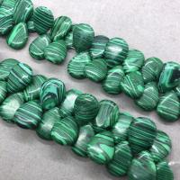 Malakit perler, Teardrop, poleret, du kan DIY, grøn, 10x12mm, Ca. 28pc'er/Strand, Solgt Per Ca. 17 cm Strand