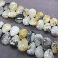 Prirodni Crazy ahat perle, Crazy Agate, Suza, uglađen, možete DIY, miješana boja, 10x12mm, Približno 28računala/Strand, Prodano Per Približno 17 cm Strand