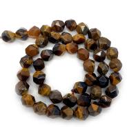 Tiger Eye Beads, Runde, du kan DIY & forskellig størrelse for valg & facetteret, blandede farver, Solgt Per Ca. 14.96 inch Strand