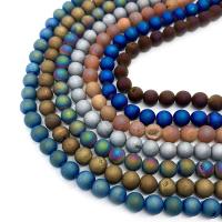 Laugh Rift Agate Beads Round plated DIY Sold Per Approx 14.96 Inch Strand