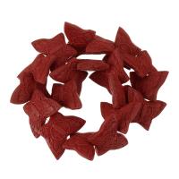 grânulos, miçangas, Borboleta, esculpida, vermelho escuro, 27x37x8mm, 19PCs/Strand, vendido para Aprox 15 inchaltura Strand