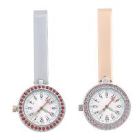Relógio de suspensão, liga de zinco, with vidro, impermeável & unissex & com strass, Mais cores pare escolha, níquel, chumbo e cádmio livre, 28*8mm, vendido por PC
