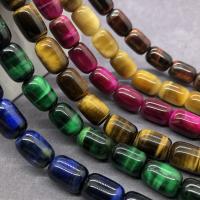 Natural Tiger Eye Beads barrel polished & DIY Sold Per Approx 38 cm Strand