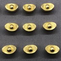 Brass Jewelry Beads Ingot gold color plated DIY golden nickel lead & cadmium free Sold By PC