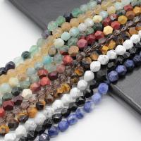 Mixed Gemstone Beads Round Star Cut Faceted & DIY  Sold Per Approx 14.96 Inch Strand