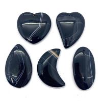 Lace Agaat Hangers, 5 stuks & DIY, zwart, 35x45-25x55mm, 5pC's/Stel, Verkocht door Stel
