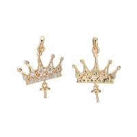 Brass Peg Bail Crown 14K gold-filled DIY & micro pave cubic zirconia nickel lead & cadmium free Sold By PC