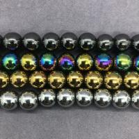 Magnetische Hämatit Perlen, Non- magnetische Hämatit, rund, plattiert, DIY & verschiedene Größen vorhanden, keine, verkauft von Strang