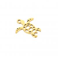 Stainless Steel Animal Pendants 304 Stainless Steel Turtle Vacuum Ion Plating fashion jewelry Sold By PC