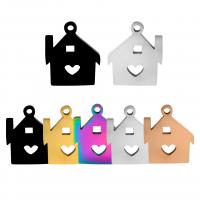 Stainless Steel Pendants 304 Stainless Steel House Vacuum Ion Plating DIY Sold By PC