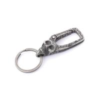 Titanium Steel Key Clasp Skull polished Unisex 77mm Sold By PC