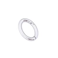 Titanium Staal Spring Ring sluiting, Ovaal, DIY, oorspronkelijke kleur, 16.80x24mm, Verkocht door PC