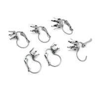 304 Stainless Steel Lever Back Earring Settings polished fashion jewelry & DIY & Unisex original color Sold By Bag