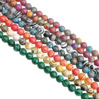 Malahita perle, Malahit, Krug, možete DIY & različite veličine za izbor, više boja za izbor, Prodano Per Približno 14.96 inčni Strand