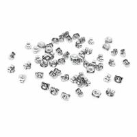 304 Stainless Steel Tension Ear Nut, machine polished, DIY & Unisex, original color, 3x3mm, Sold By PC