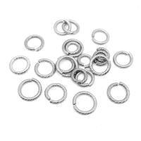 Rozsdamentes acél nyitott gyűrű, 304 rozsdamentes acél, Kerek, csiszolt gép, DIY & egynemű & különböző méretű a választás, az eredeti szín, 100PC-k/Bag, Által értékesített Bag