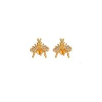 Cubic Zirconia Micro Pave Brass Earring 14K gold-filled fashion jewelry & micro pave cubic zirconia nickel lead & cadmium free Sold By Lot