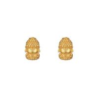 Brass Jewelry Beads Buddha 14K gold-filled DIY golden nickel lead & cadmium free Approx 4mm Sold By Lot