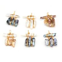 Freshwater Pearl Pendants with Resin & Brass gold color plated Unisex Sold By PC