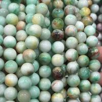 Perles en jade, Rond, poli, DIY, vert, 10mm, Vendu par 38 cm brin