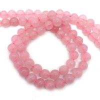 Perline di quarzo rosa naturale, Cerchio, DIY & formato differente per scelta, rosa, Venduto per Appross. 14.96 pollice filo